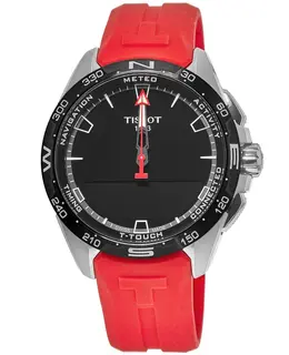 Tissot T-Touch Connect Solar Titanium Case Red Strap Men's Watch t121.420.47.051.01