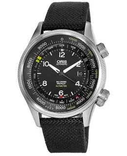 Oris Big Crown ProPilot Altimeter with Feet Scale Black Dial Black Fabric Strap Men's Watch 01 733 7705 4134-set 5 23 15fc 01 733 7705 4134-Set 5 23 1
