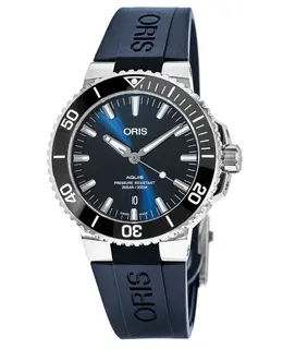 Oris Aquis Date Automatic Blue Dial Rubber Strap Men's Watch 01 733 7730 4135-07 4 24 65eb
