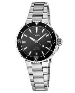 Oris Aquis Date Black Dial Stainless Steel Women's Watch 01 733 7731 4154-07 8 18 05p