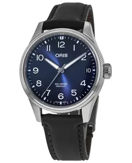 Oris Big Crown ProPilot Big Date Blue Dial Leather Strap Men's Watch 01 751 7761 4065-07 6 20 08lc