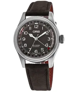 Oris Big Crown Pointer Date Black Dial Leather Strap Men's Watch 01 754 7741 4064-07 5 20 64