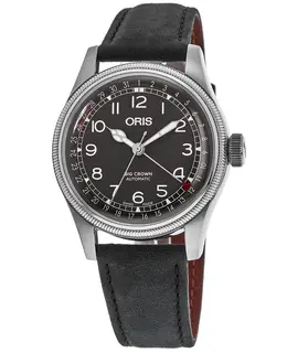 Oris Big Crown Pointer Date Black Dial Black Leather Strap Men's Watch 01 754 7741 4064-07 5 20 65