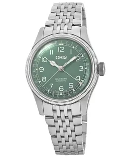 Oris Big Crown Pointer Date Green Dial Steel Women's Watch 01 754 7749 4067-07 8 17 22
