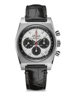 Zenith Chronomaster Revival El Primero A385 White Dial Alligator Strap Men's Watch 03.a384.400/385.c815