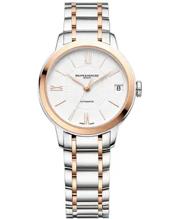 Baume & Mercier Classima Automatic Silver Dial Rose Gold and Steel Women's Watch 10269
