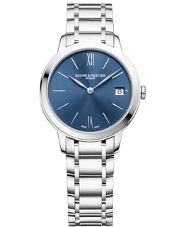 Baume & Mercier Classima Quartz Blue Diamond Steel Women's Watch 10477