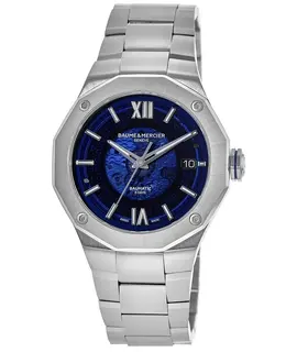 Baume & Mercier Riviera Automatic Blue Dial Steel Men's Watch 10616