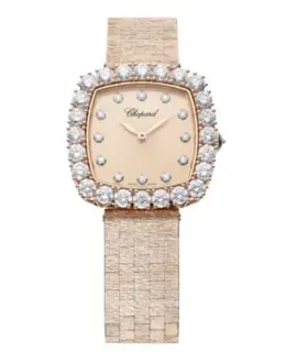 Chopard L'Heure Du Diamant Rose Gold Dial Steel Women's Watch 10a386-5107