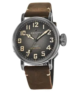 Zenith Pilot Type 20 Grey Dial Leather Strap Men's Watch 11.2430.679/21.c801