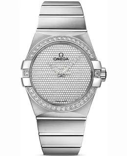 Omega Constellation Co-Axial Master Chronometer Diamond Dial White Gold Women's Watch 123.55.38.20.99.001