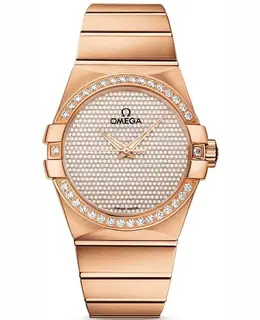 Omega Constellation Co-Axial Master Chronometer Diamond Dial Rose Gold Women's Watch 123.55.38.20.99.004