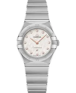 Omega Constellation Manhattan Quartz 25mm Silver Dial Diamond Stainless Steel Women's Watch 131.10.25.60.52.001