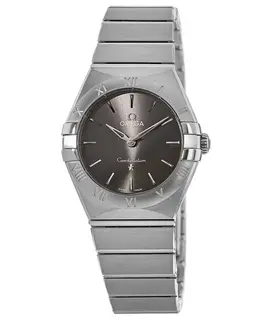 Omega Constellation Manhattan Quartz 28mm Grey Dial Stainless Steel Women's Watch 131.10.28.60.06.001