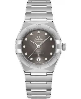 Omega Constellation Manhattan Chronometer 29mm Grey Dial Diamond Stainless Steel Women's Watch 131.10.29.20.56.001