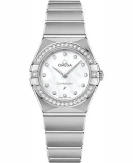 Omega Constellation Manhattan Quartz 25mm Mother of Pearl Dial Diamond Stainless Steel Women's Watch 131.15.25.60.55.001