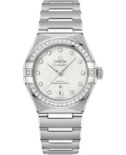 Omega Constellation Manhattan Chronometer 29mm Silver Dial Diamond Stainless Steel Women's Watch 131.15.29.20.52.001