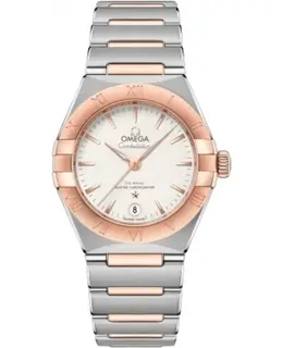 Omega Constellation Manhattan Chronometer 29mm Silver Dial Rose Gold and Stainless Steel Women's Watch 131.20.29.20.02.001
