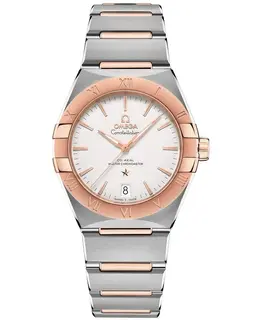 Omega Constellation Co-Axial Master Chronometer Silver Dial Rose Gold and Stainless Steel Men's Watch 131.20.36.20.02.001
