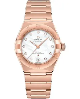 Omega Constellation Manhattan Chronometer 29mm Mother of Pearl Dial Diamond Rose Gold Women's Watch 131.50.29.20.55.001
