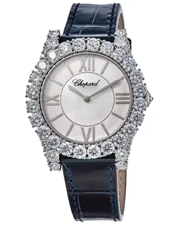 Chopard L'Heure Du Diamant Silver Dial Leather Strap Women's Watch 139419-1414