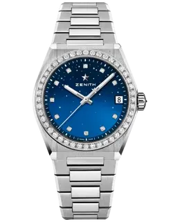 Zenith Defy Blue Dial Diamond Steel Women's Watch 16.9200.670/01.mi001