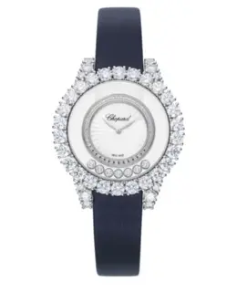Chopard Happy Diamonds Mother of Pearl Dial Fabric Strap Women's Watch 209430-1001