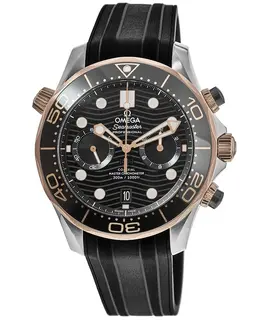 Omega Seamaster Diver 300M Black Dial Rubber Men's Watch 210.22.44.51.01.001