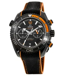 Omega Seamaster Planet Ocean 600M Chronograph 45.5mm Deep Black Ceramic Orange Rubber Strap Men's Watch 215.92.46.51.01.001