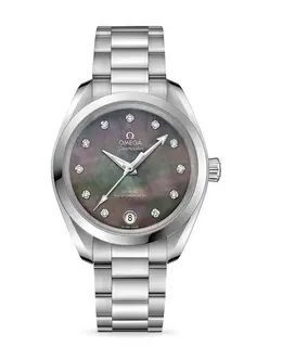 Omega Seamaster Aqua Terra 150m Master Co-Axial Chronometer 34 MM Stainless Steel Mother of Pearl Women's Watch 220.10.34.20.57.001 220.10.34.20.57.00