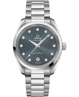 Omega Seamaster Aqua Terra 150m Master Co-Axial Chronometer 38 MM Shimmer Dial Stainless Steel Women's Watch 220.10.38.20.53.001
