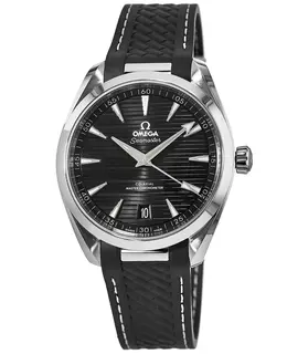 Omega Seamaster Aqua Terra 150m Master Co-Axial Black Dial Rubber Strap Men's Watch 220.12.41.21.01.001