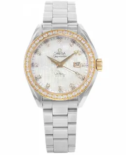 Omega Seamaster Aqua Terra Automatic Chronometer 34mm Mother of Pearl Stainless Steel Women's Watch 231.25.34.20.55.004