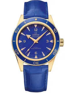 Omega Seamaster Chronometer 41mm Blue Dial Leather Strap Men's Watch 234.63.41.21.99.002