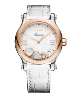 Chopard Happy Hearts Mother of Pearl Dial Leather Strap Women's Watch 278582-6009