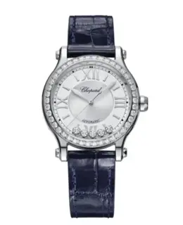 Chopard Happy Sport Silver Dial Leather Strap Women's Watch 278608-3003