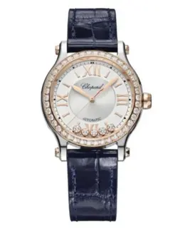 Chopard Happy Sport Silver Dial Leather Strap Women's Watch 278608-6003