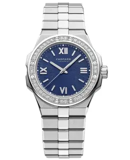 Chopard Alpine Eagle 33 Blue Dial Diamond Steel Men's Watch 298617-3002