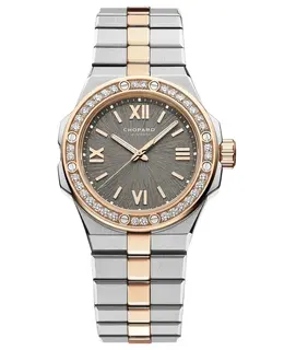 Chopard Alpine Eagle 33 Grey Dial Diamond Steel and Rose Gold Men's Watch 298617-6002
