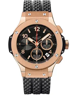 Hublot Big Bang 44mm 18kt Rose Gold Case Rubber Strap Men's Watch 301.px.130.rx