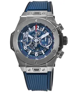 Hublot Big Bang Unico Titanium Blue Flyback Chronograph Men's Watch 411.nx.5179.rx