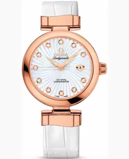 Omega De Ville Ladymatic 18Kt Gold on Strap Women's Watch 425.63.34.20.55.001