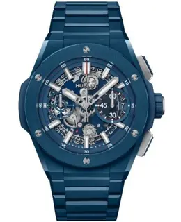 Hublot Big Bang Integral Blue Ceramic Skeleton Dial Ceramic Men's Watch 451.ex.5123.ex
