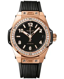 Hublot Big Bang 39mm Black Dial Black Rubber Strap Women's Watch 465.ox.1180.rx.1204