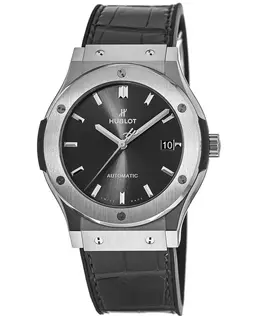 Hublot Classic Fusion Automatic Racing Grey Dial Titanium Case Leather Strap Men's Watch 511.nx.7071.lr
