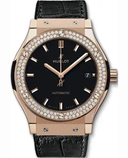 Hublot Classic Fusion Automatic Rose Gold Diamond Black Dial Men's Watch 511.ox.1181.lr.1104