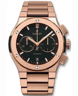 Hublot Classic Fusion Chronograph Black Dial Rose Gold Men's Watch 520.ox.1180.ox