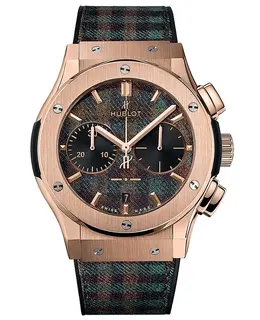 Hublot Classic Fusion Chronograph Limited Edition Green Dial Fabric Strap Men's Watch 521.ox.2705.nr.iti17