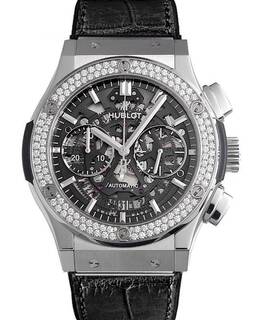 Hublot Classic Fusion Automatic Black Skeleton Dial Black Rubber Strap Men's Watch 525.nx.0170.lr.1104
