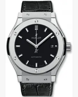 Hublot Classic Fusion Automatic Black Dial Black Leather Strap Men's Watch 542.nx.1171.lr